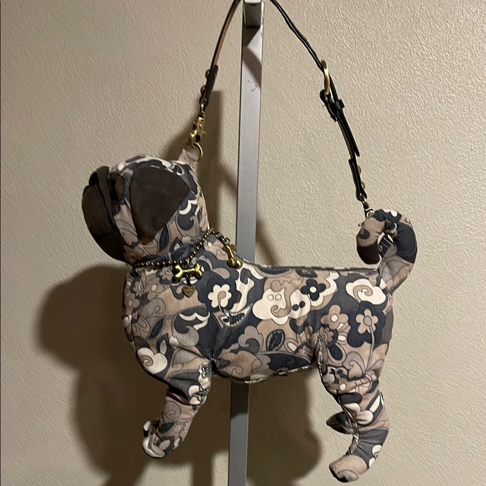 Floral Dog-Shaped Shoulder Bag